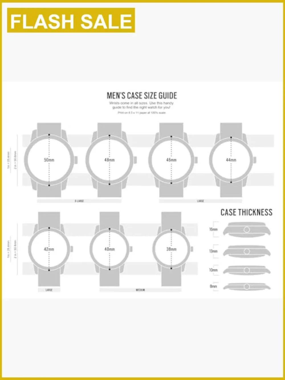 Men's Automatic Skeleton Watch 44mm Leather Strap Self-Winding